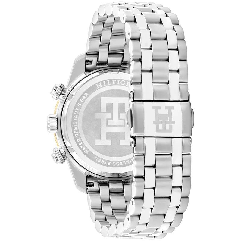 Tommy Hilfiger TH85 1792184 Herrenuhr Silber • Chronograph mit Stoppuhr • Mineralglas
