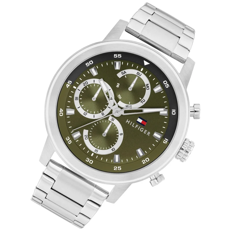 Tommy Hilfiger Rocky 1792180 Herren • Grünes Zifferblatt • Multifunktions-Quarzwerk