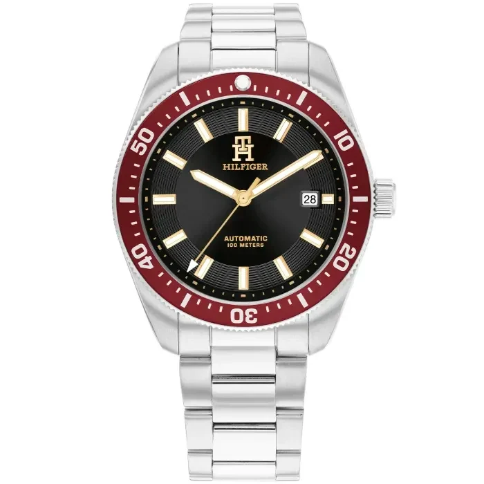 Tommy Hilfiger TH85 1792154 Herrenuhr Silber • Automatikwerk Miyota 8215 • 10 ATM Wasserdicht