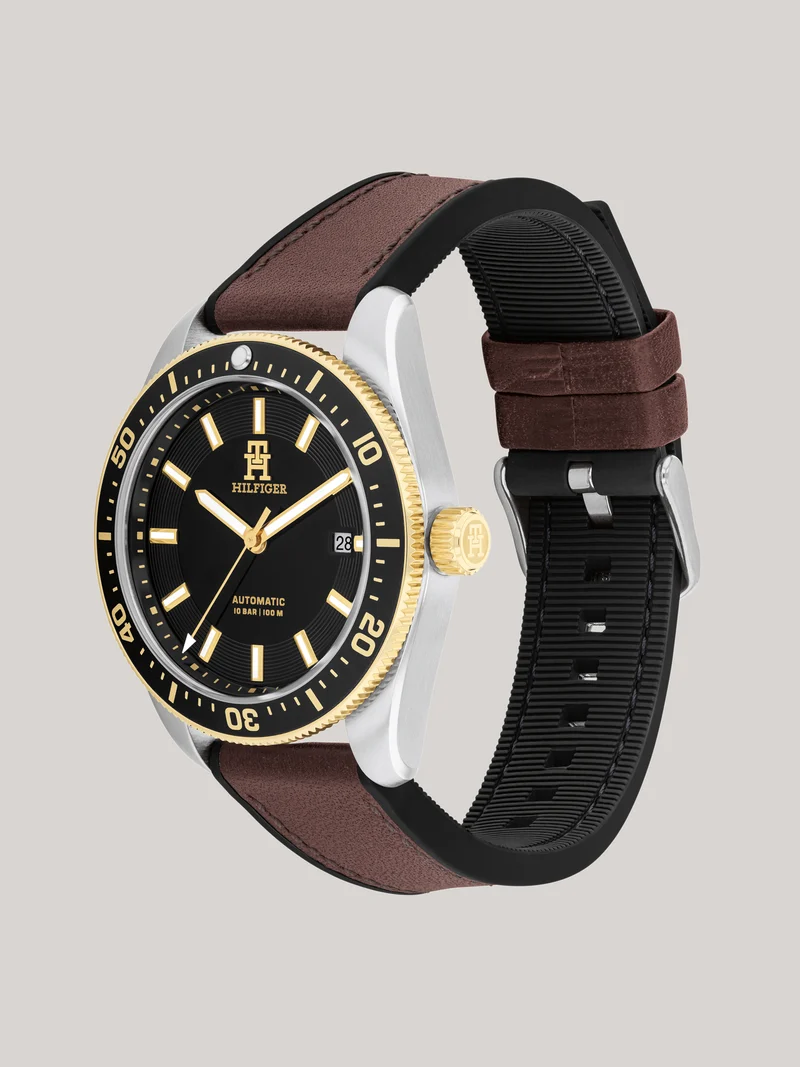 Tommy Hilfiger TH85 1792142 Herren Automatikuhr Schwarz • Automatikwerk • 10 Bar Wasserdicht