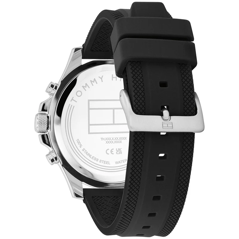 Tommy Hilfiger Bryan 1792111 Herren • Chronograph • Schwarzes Kautschukarmband