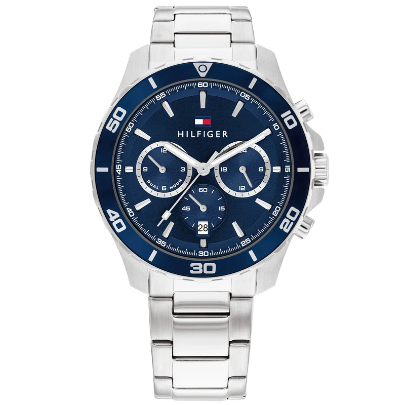 Tommy Hilfiger Jordan 1792094 Herrenuhr Blau • Edelstahlarmband • Multifunktion
