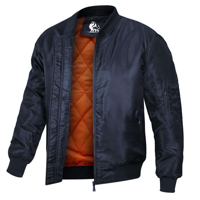 Bomberjack Heren met Waterafstotende Coating Gevoerd Blauw Outdoor Tussenjas Vrijetijd Mode Casual Jas | Sansoti