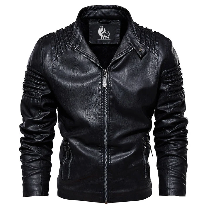 Leren Motorjas Kunstleer Zwart Waterdicht Krasvast Heren Dames Streetwear Biker Jas Premium PU Leder | Sansoti
