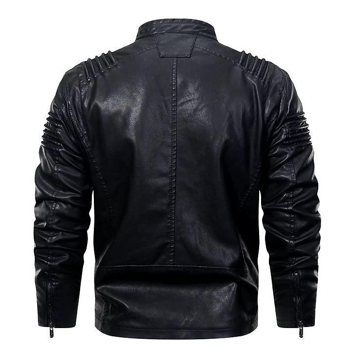 Leren Motorjas Kunstleer Zwart Waterdicht Krasvast Heren Dames Streetwear Biker Jas Premium PU Leder | Sansoti