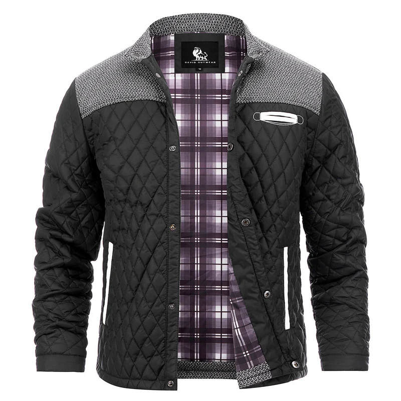 Gewatteerd Heren Winterjack Polyester Waterdicht Zwart Outdoor Wandelen Ski Winterkleding Comfort Warmte | Sansoti