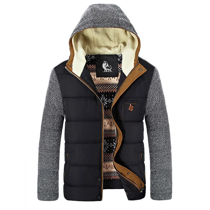 Fleece Winterjas met Warme Voering Waterafstotend Zwart Outdoorkleding voor Wandelen Camping Heren en Dames | Sansoti