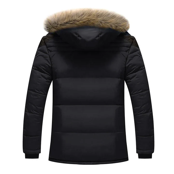 Gewatteerde Winterjas Waterafstotend met Afneembare Capuchon Fleece Gevoerd Winddicht Dames Outdoorjas | Sansoti