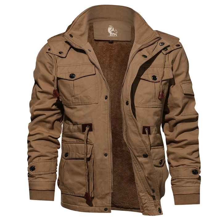 Katoenen Outdoor Jas Waterafstotend Afneembare Capuchon Heren Dames Winter Herfst Wandelen Reizen Camping | Sansoti
