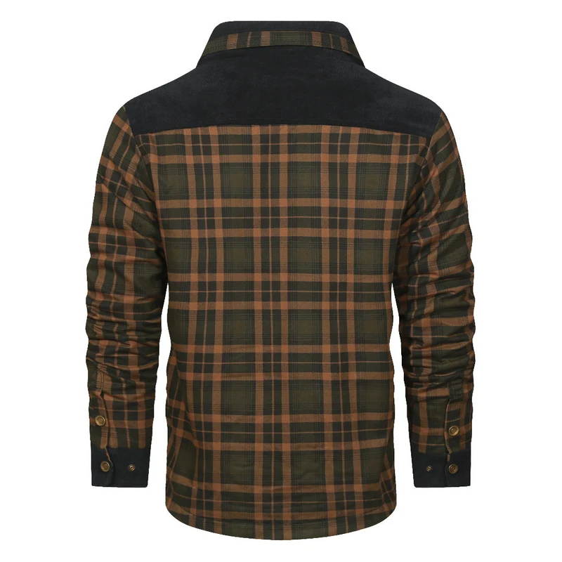 Geruite Overhemdjas Flannel Katoen Polyester Blauw Navy Herfst Winter Outdoor Casual Overshirt Longsleeve | Sansoti