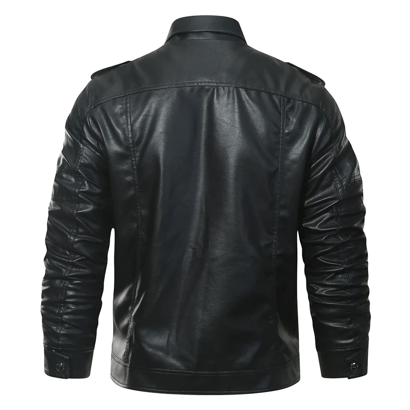 Fleece Bikerjack Kunstleer Waterafstotend Motor Jas Zwart Krasnaadriem Unisex Dames Heren Retro Stijl Mode | Sansoti