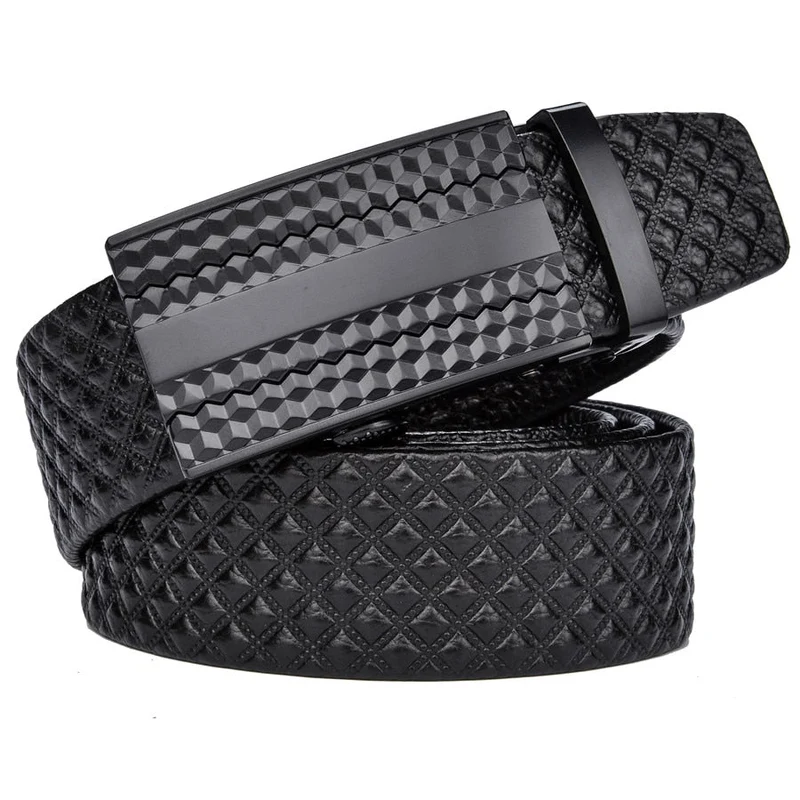 Lederen Riem Heren Zwart Krasbestendig Waterdicht - Echt Rundleer met Moderne Gesp 110-130cm Elegant Design | Sansoti