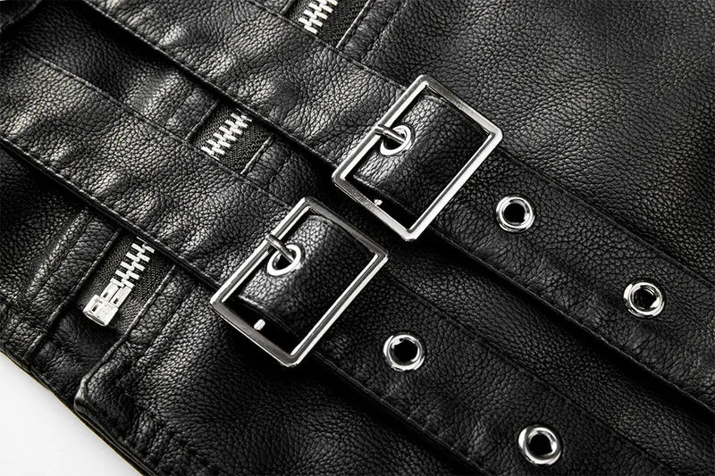 Leren Herenjack Boulevard Stijl PU Leer Zwart Waterbestendig All-Season Biker Motorjas voor Heren Casual | Sansoti