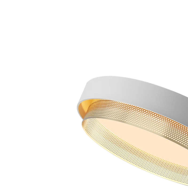 Plafondlamp LED Rond Hol Design 30W Wit Zwart 50cm Woonkamer Badkamer Minimalistisch