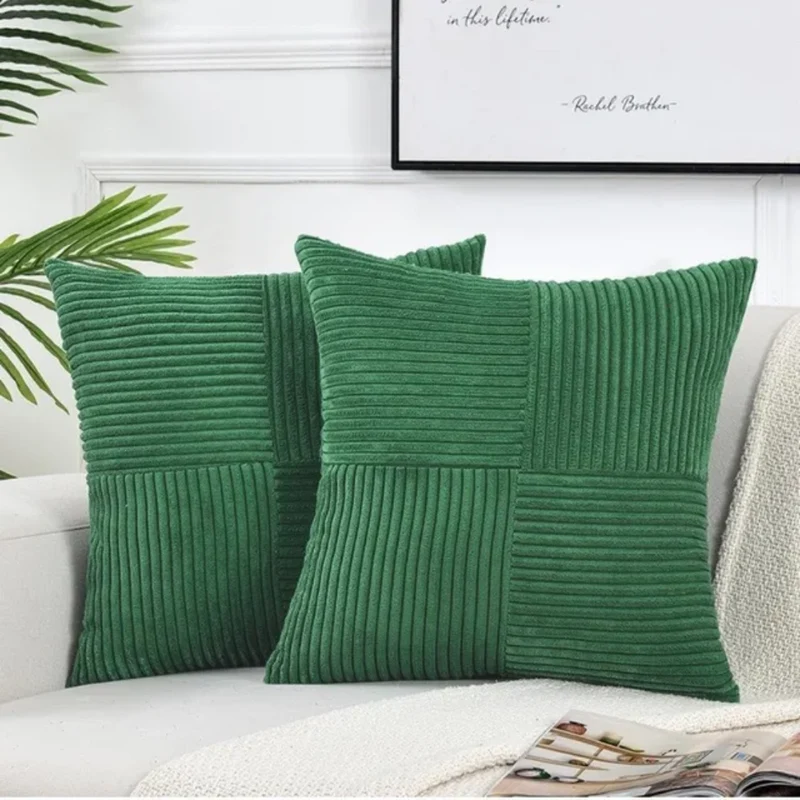 Sierkussen Pluche 45x45cm Geribbeld Met Rits Bank En Bed | Sansoti