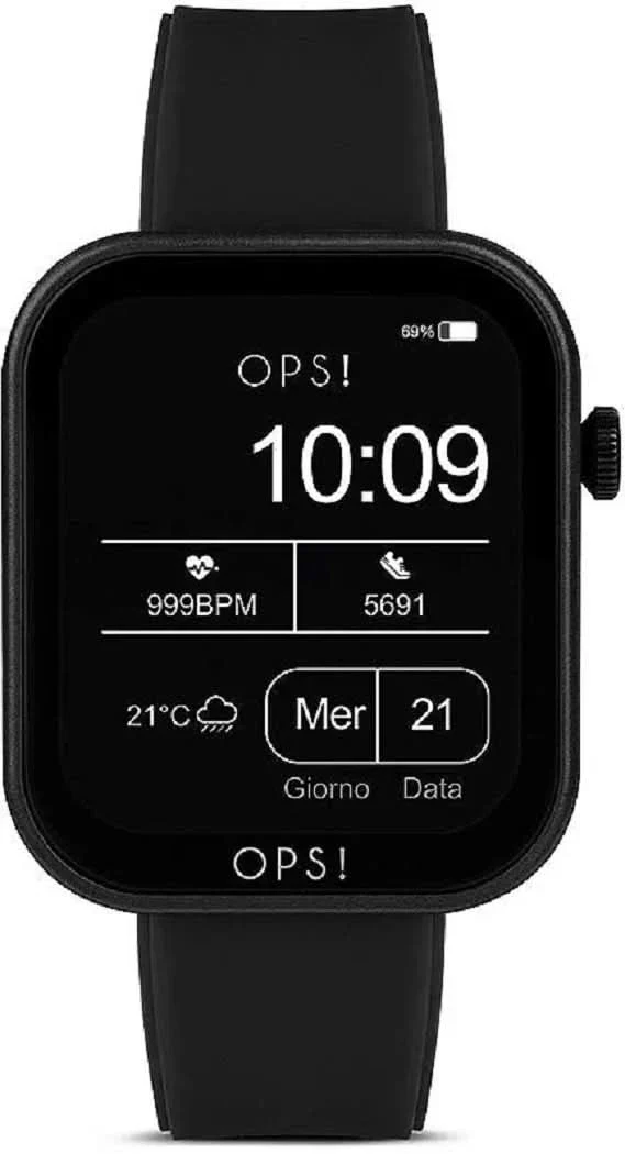 OPS! Active Call OPSSW-25 Unisex-Smartwatch • Pop-Spirit Design • Call- & Fitnessfunktionen