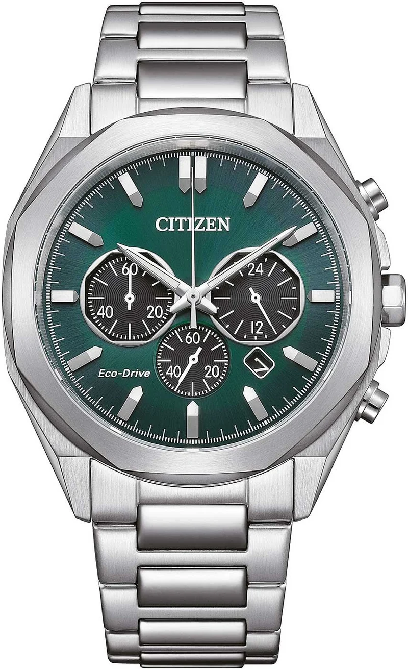 Citizen CA4590-81X Herrenuhr • Eco-Drive • Grünes Zifferblatt