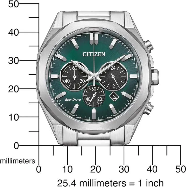 Citizen CA4590-81X Herrenuhr • Eco-Drive • Grünes Zifferblatt