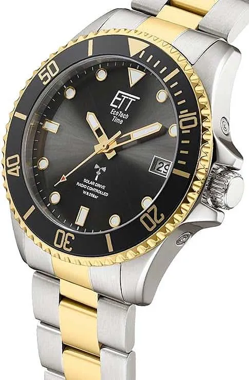 Eco Tech Time EGS-11606-25M Herrenuhr • Solar-Funk • Edelstahl
