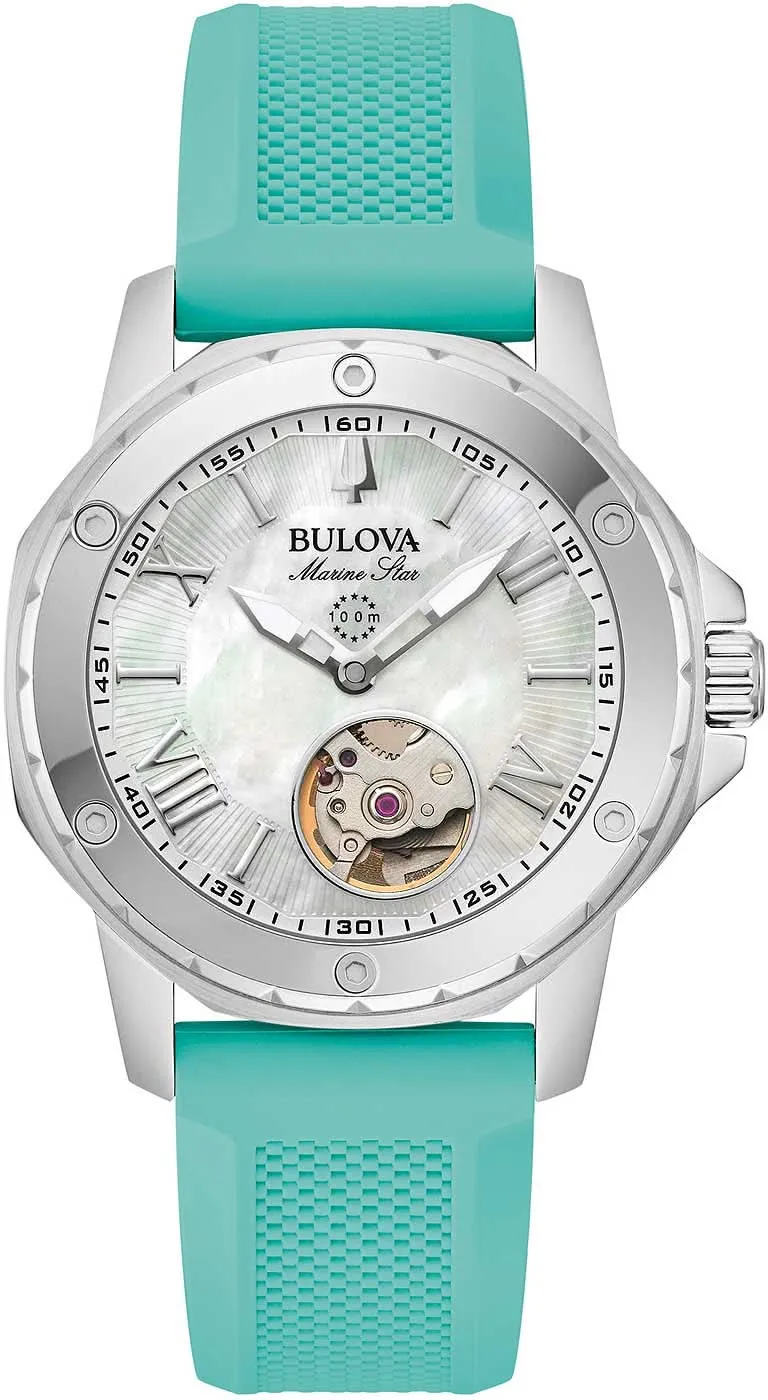 Bulova Marine Star 96L325 Damenuhr • Automatikwerk • Perlmutt-Zifferblatt