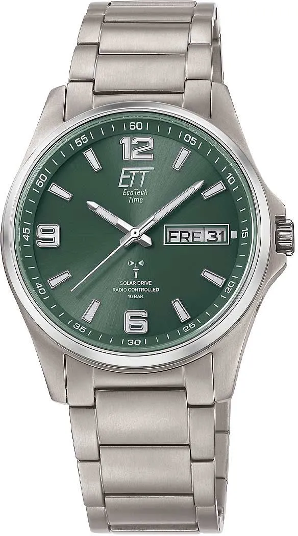 Eco Tech Time Chamonix EGT-11603-81M Herrenuhr • Solar Funk • Titan