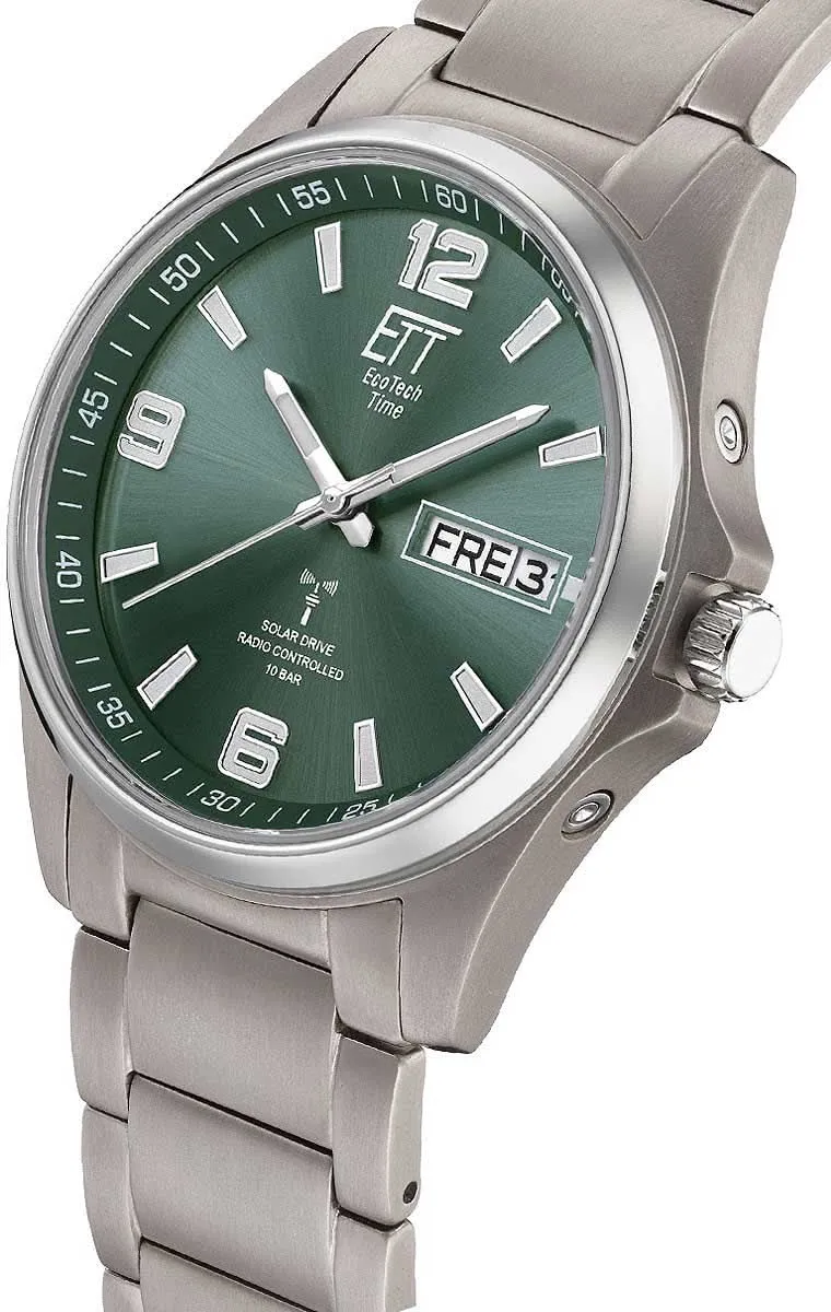 Eco Tech Time Chamonix EGT-11603-81M Herrenuhr • Solar Funk • Titan
