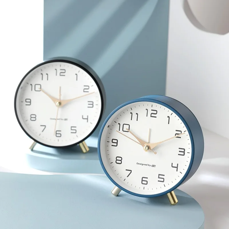 Tafelklok Scandinavisch Stil Modern Design Metaal 12cm | Sansoti