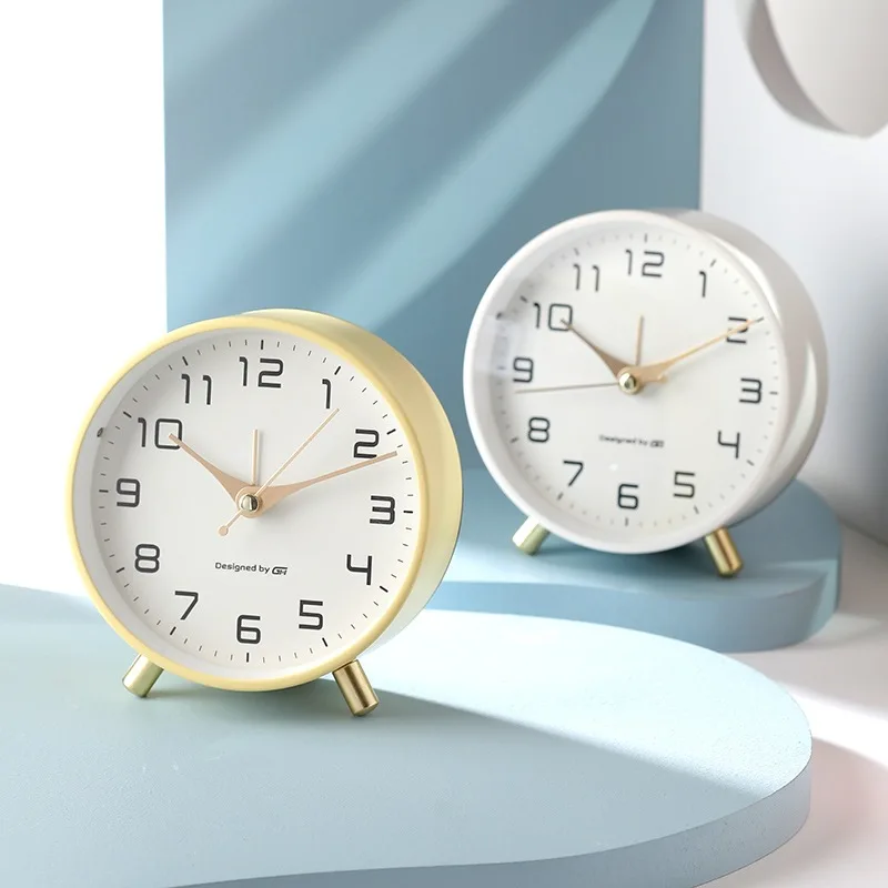 Tafelklok Scandinavisch Stil Modern Design Metaal 12cm | Sansoti