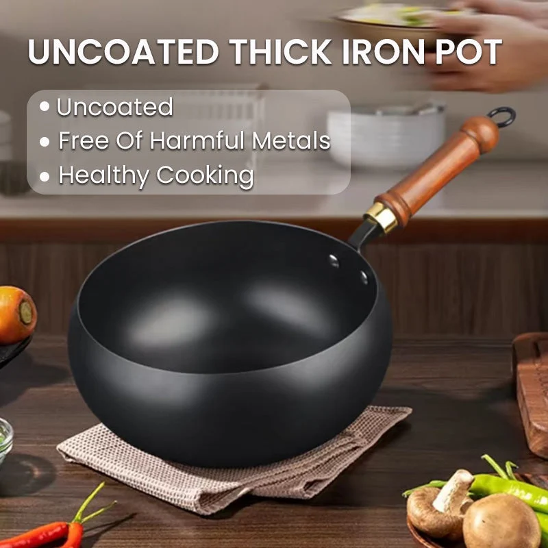 Gietijzeren Wokpan Met Deksel Zwart Oven Geschikt 24cm | Sansoti