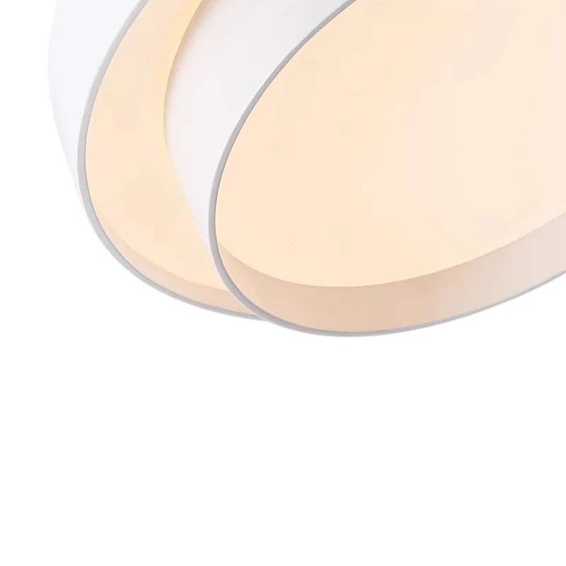 LED Plafondlamp Rond Concentric Rings Metaal Wit Grijs Zwart 39cm Modern