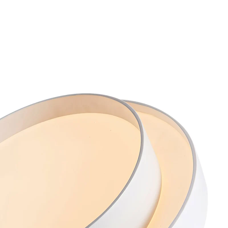 LED Plafondlamp Rond Concentric Rings Metaal Wit Grijs Zwart 39cm Modern