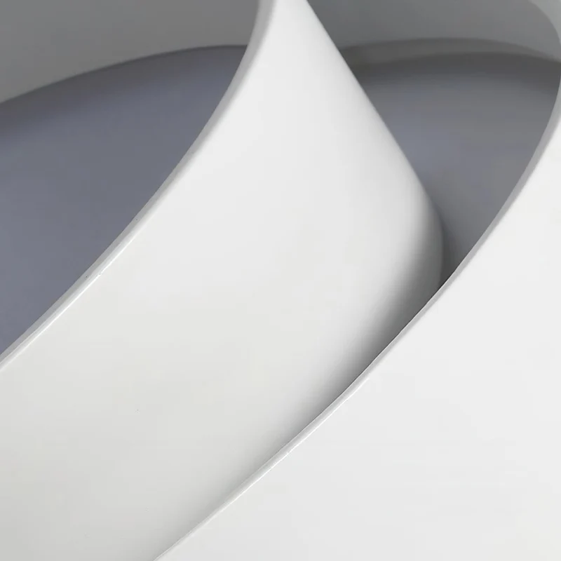 LED Plafondlamp Rond Concentric Rings Metaal Wit Grijs Zwart 39cm Modern