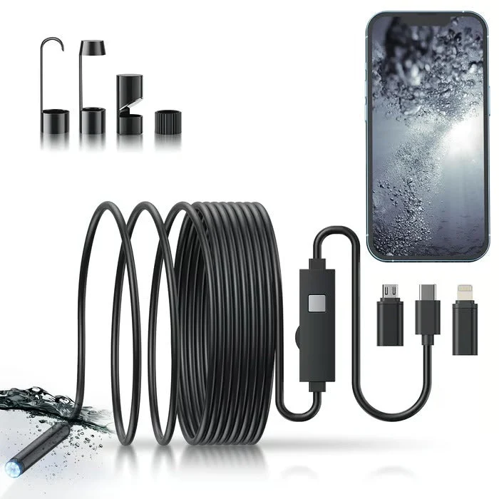 Inspectiecamera Telefoon 1080P HD 5 Meter Kabel LED Endoscoop | Sansoti