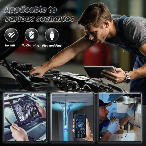 Inspectiecamera Telefoon 1080P HD 5 Meter Kabel LED Endoscoop | Sansoti
