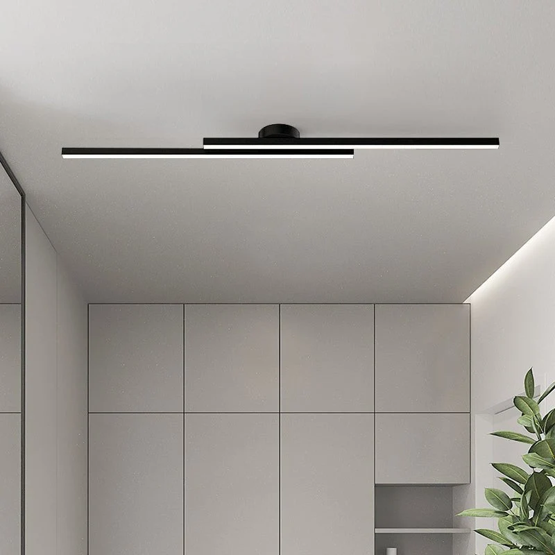 Moderne zwarte LED wandlamp met dubbele lichtstrip – minimalistische badkamer en hal verlichting 90 cm | Sansoti
