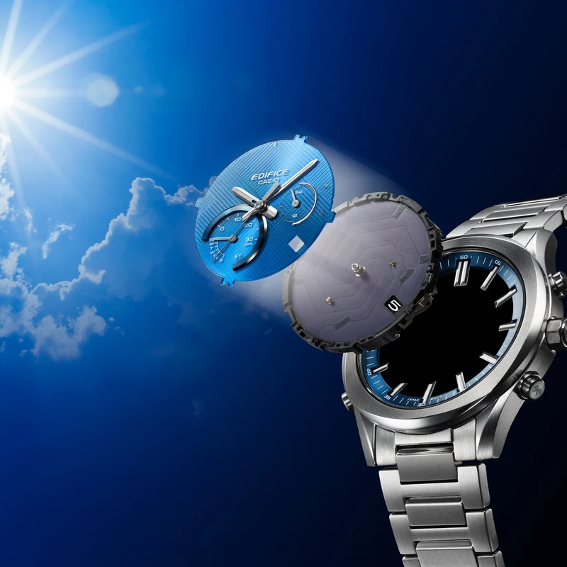 Casio Edifice EQB-1300D-2AEF-1 Herren Armbanduhr Blau • Saphirglas • Solar-Bluetooth