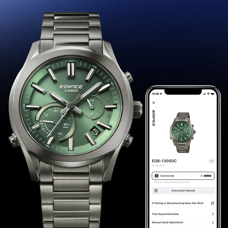 Casio Edifice EQB-1300D-2AEF-1 Herren Armbanduhr Blau • Saphirglas • Solar-Bluetooth