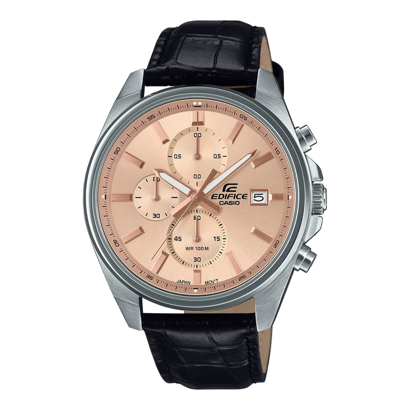Casio EFV-610EL-5AUEF Herrenuhr Chronograph Roségold / Schwarz • Mineralglas • 10 Bar wasserdicht