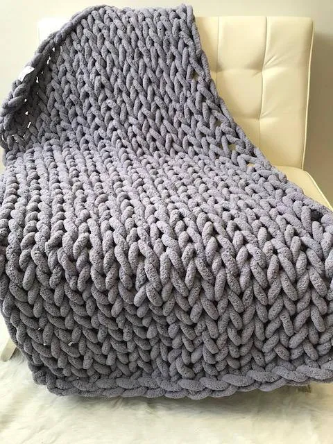 Chenille Gebreide Plaid Grof Gebreid Dikke Kabelstructuur Fleece Deken Zachte Woonplaid Bank Bed Decoratief | Sansoti