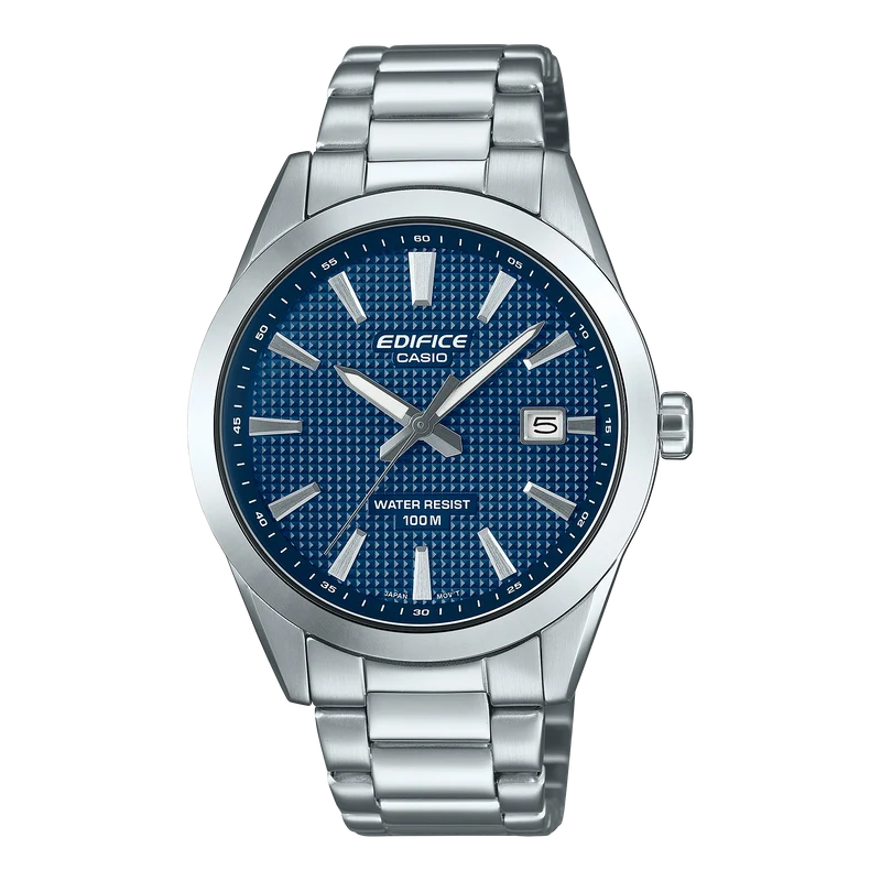 Casio Edifice EFV-160D-2AVEF Herrenuhr • Clous de Paris Zifferblatt • 10 bar Wasserdichtigkeit