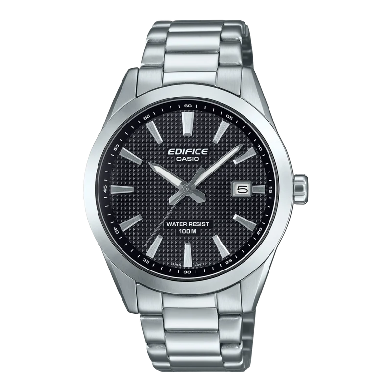 Casio Edifice EFV-160D-1AVEF Herrenuhr • Clous de Paris Muster • 10 bar Wasserdicht