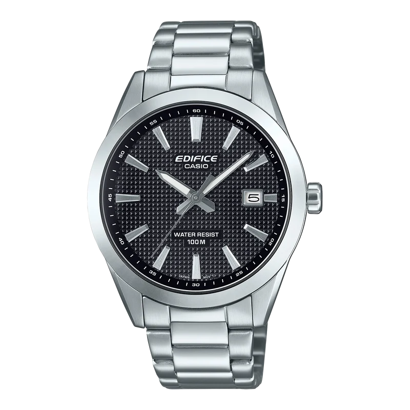 Casio Edifice EFV-160D-1AVEF Herrenuhr • Clous de Paris Muster • 10 bar Wasserdicht