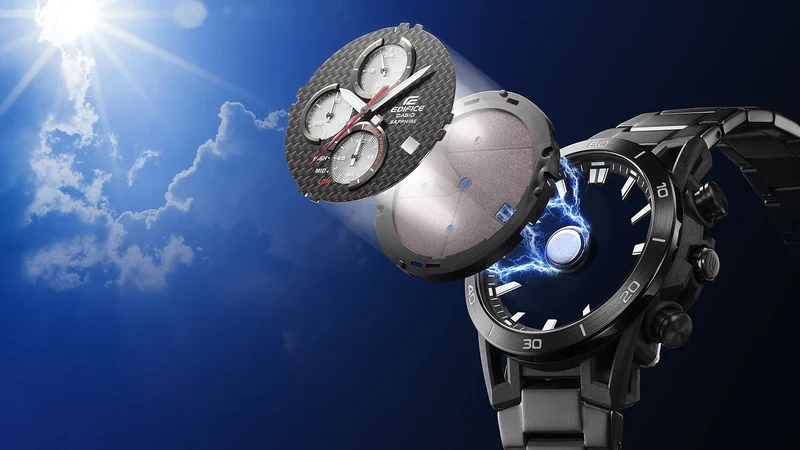 Casio EFS-S640PB-1AVUEF Herrenuhr Edifice • Solar-Chronograph • Karbon-Zifferblatt