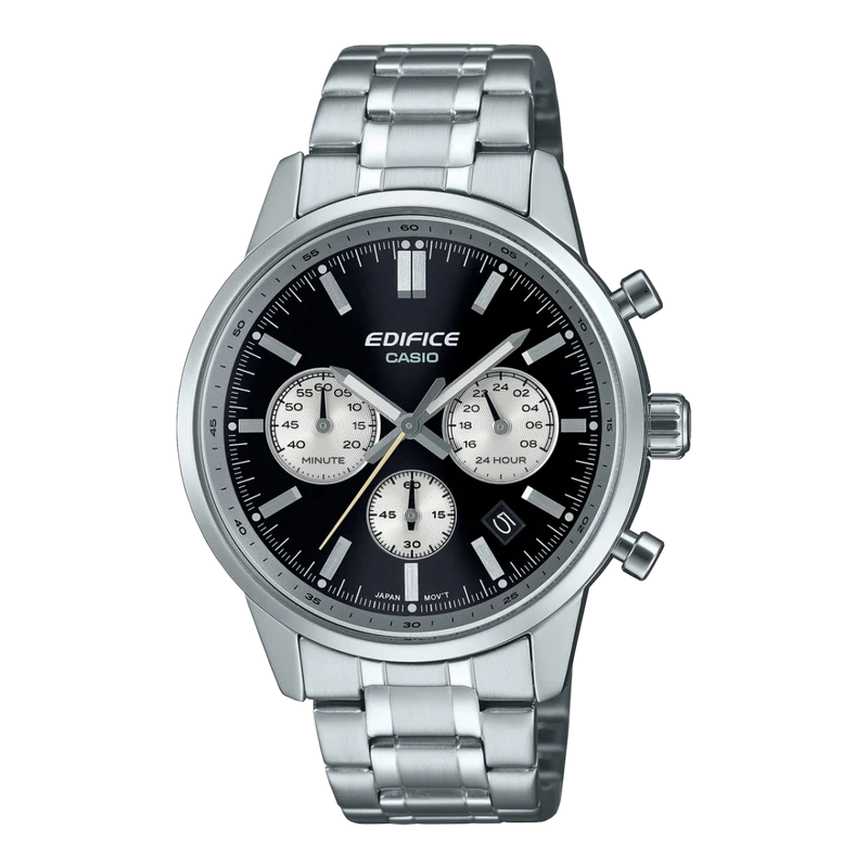 Casio Edifice EFR-575D-1AEF Herren Armbanduhr Schwarz • Chronograph • Edelstahlgehäuse