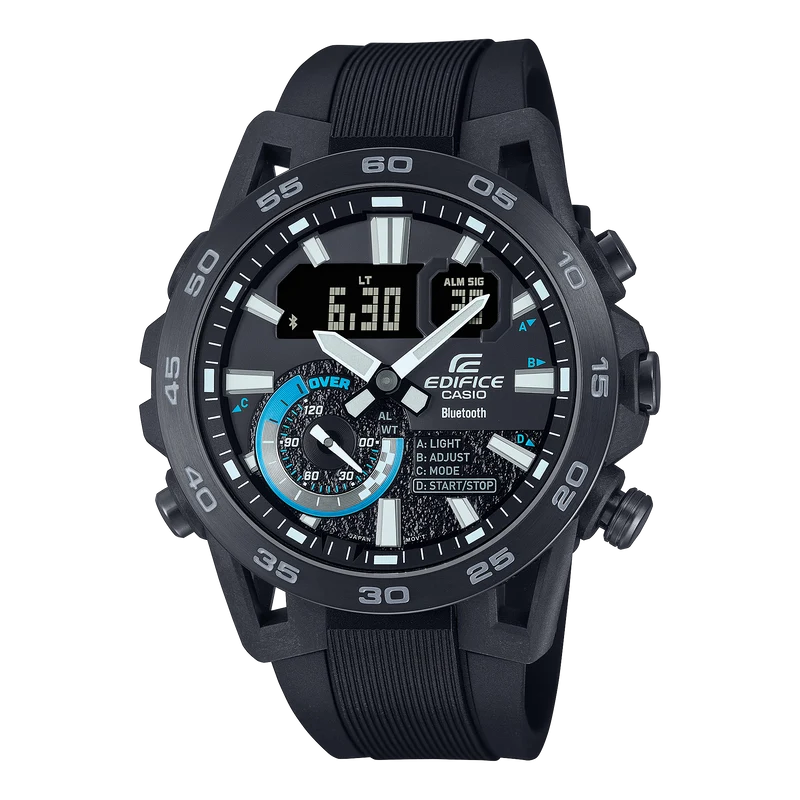 Casio ECB-40PB-1AEF Edifice Herrenuhr Schwarz • Bluetooth Smartphone-Link • Motorsport-Design