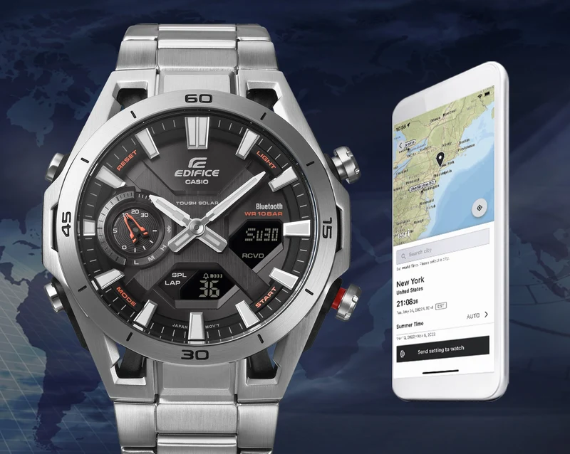 Casio Edifice Sospensione ECB-2300D-1AEF Herrenuhr • Tough Solar • Bluetooth Smartphone-Link