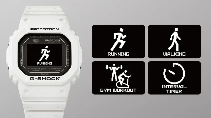 Casio G-Shock DW-H5600-7ER Herrenuhr • Herzfrequenzmesser • Solarantrieb