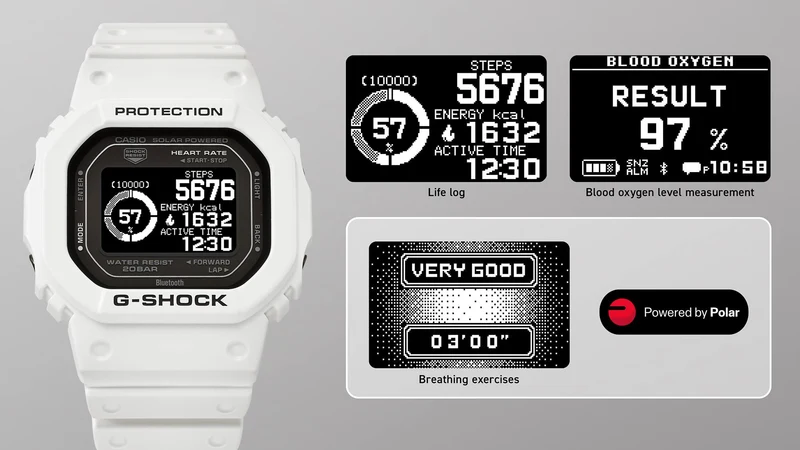 Casio G-Shock DW-H5600-7ER Herrenuhr • Herzfrequenzmesser • Solarantrieb