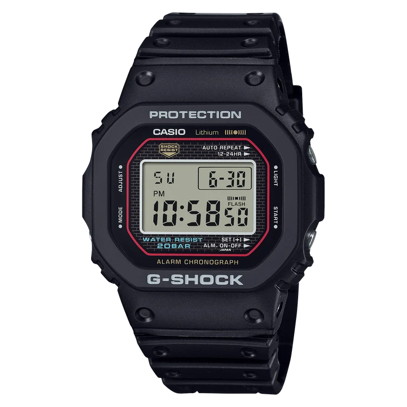 Casio DW-5000R-1AER G-Shock Herrenuhr Schwarz • Digitaler Chronograph • 20 bar wasserdicht