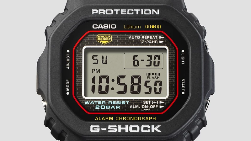 Casio DW-5000R-1AER G-Shock Herrenuhr Schwarz • Digitaler Chronograph • 20 bar wasserdicht